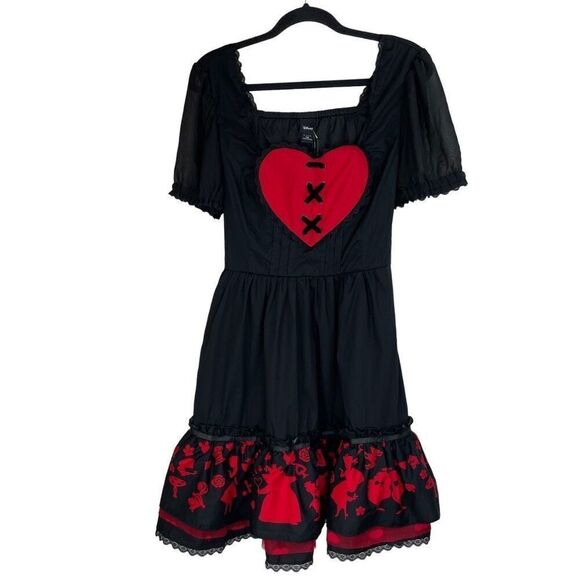 Disney Alice In Wonderland Queen Of Hearts Dress Size L New without tag - Picture 1 of 14